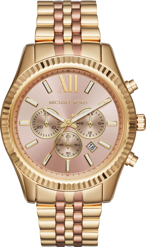 michael kors ladies lexington watch|oversized lexington two tone watch.